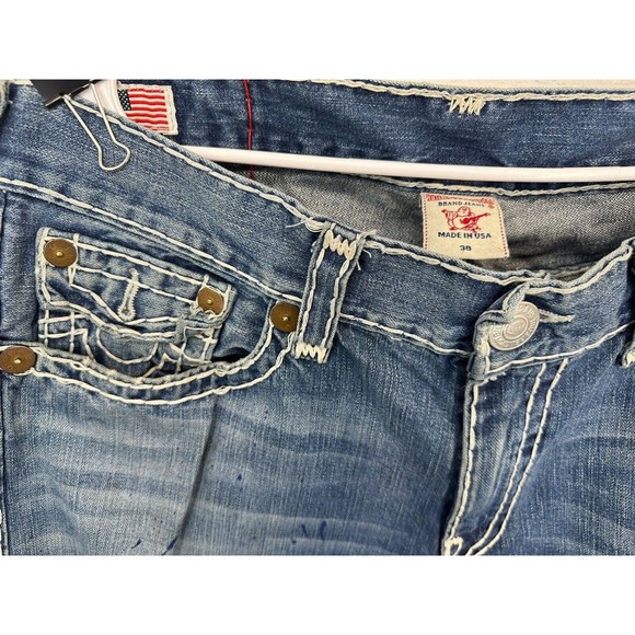 True Religion two piece embellished  jean jacket and Pants-Size:38.   Jacket X/L - Picture 12 of 14